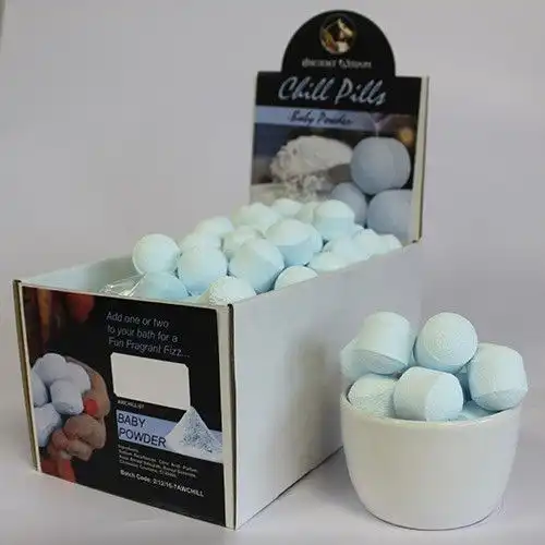 1.3Kg Box of Chill Pills (Mini Bath Bombs) – Baby Powder | www.artisangoods.co.uk 4 1.3Kg Box of Chill Pills (Mini Bath Bombs) – Baby Powder | www.artisangoods.co.uk 3