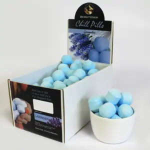 1.3Kg Box of  Chill Pills (Mini Bath Bombs) – Lavender | www.artisangoods.co.uk 2