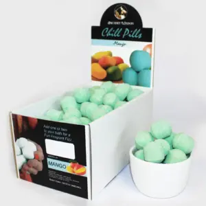 1.3Kg Box of Chill Pills (Mini Bath Bombs) – Mango | www.artisangoods.co.uk 2