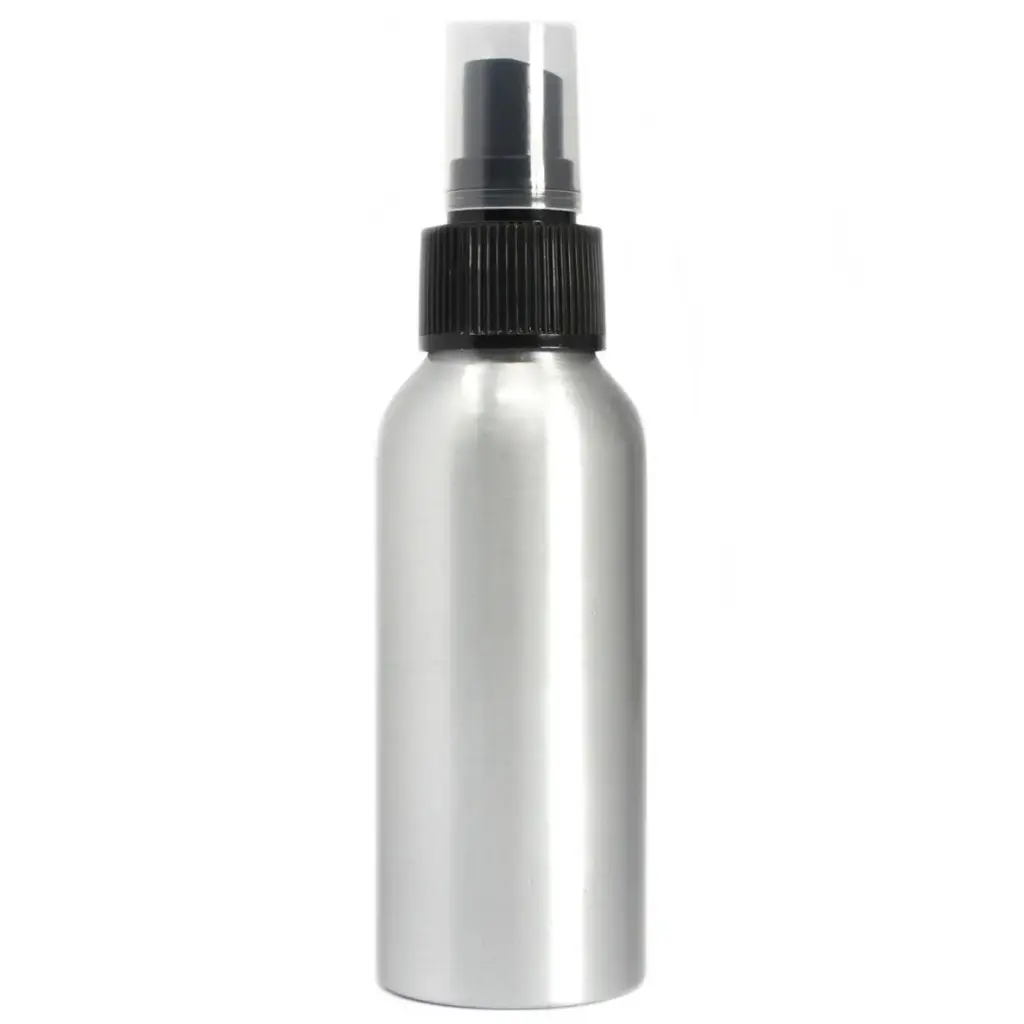 100ml Aluminium Bottle with Black Spray Top