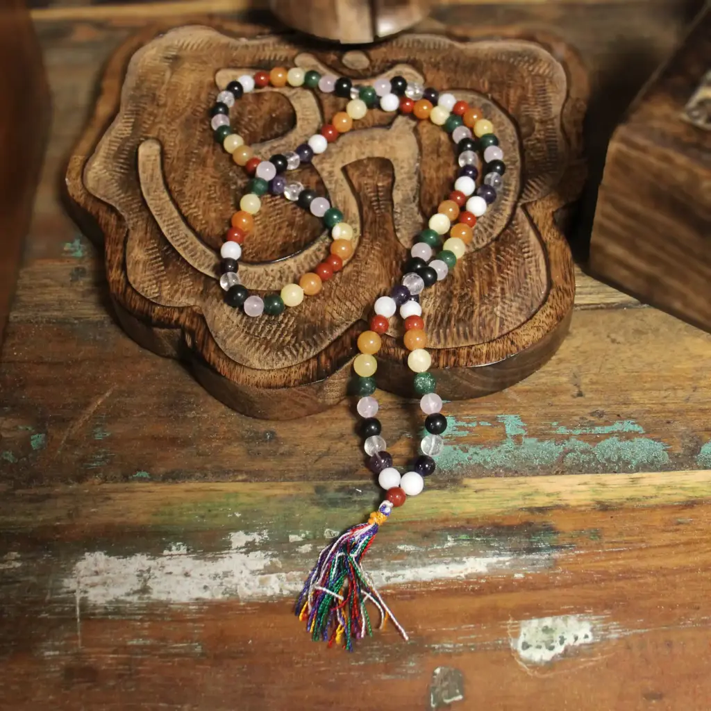 108 Bead Mala – 9 Planet Astro | www.artisangoods.co.uk 108 Bead Mala – 9 Planet Astro | www.artisangoods.co.uk
