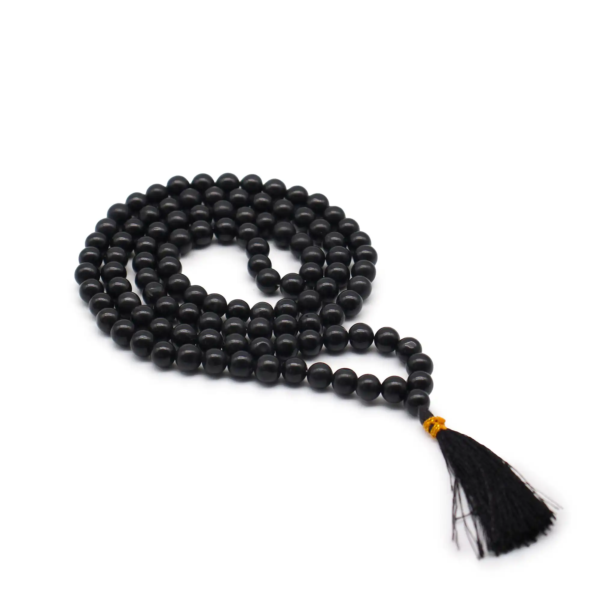 108 Bead Mala – Black Agate | www.artisangoods.co.uk 2 108 Bead Mala – Black Agate | www.artisangoods.co.uk 1