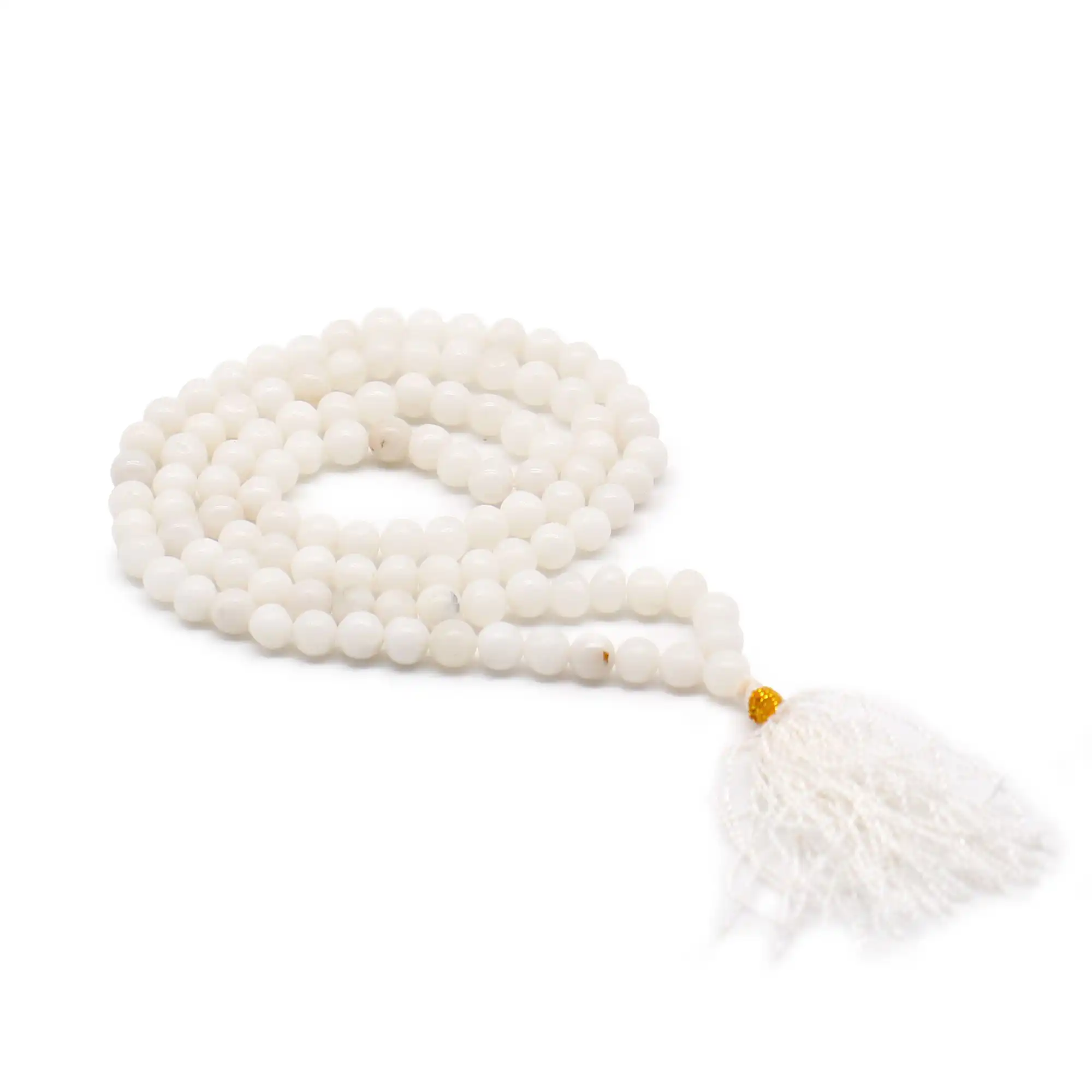 108 Bead Mala – White Quartz | www.artisangoods.co.uk 2 108 Bead Mala – White Quartz | www.artisangoods.co.uk 1