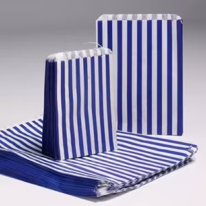 10X14″ Candy Stripe  Bags  – BLUE | www.artisangoods.co.uk