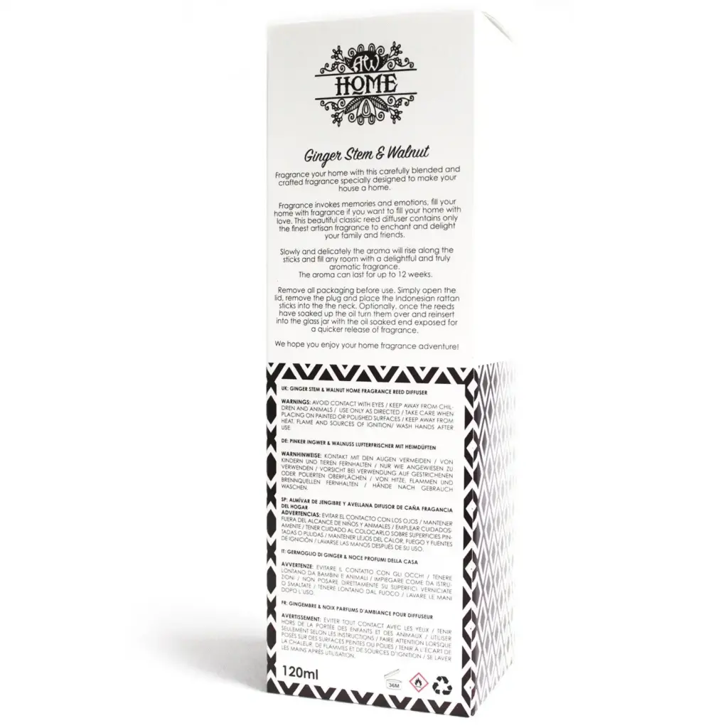120ml Reed Diffuser – Ginger Stem & Walnut | www.artisangoods.co.uk 5