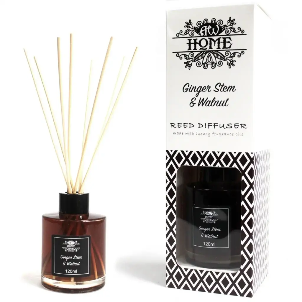 120ml Reed Diffuser – Ginger Stem & Walnut | www.artisangoods.co.uk