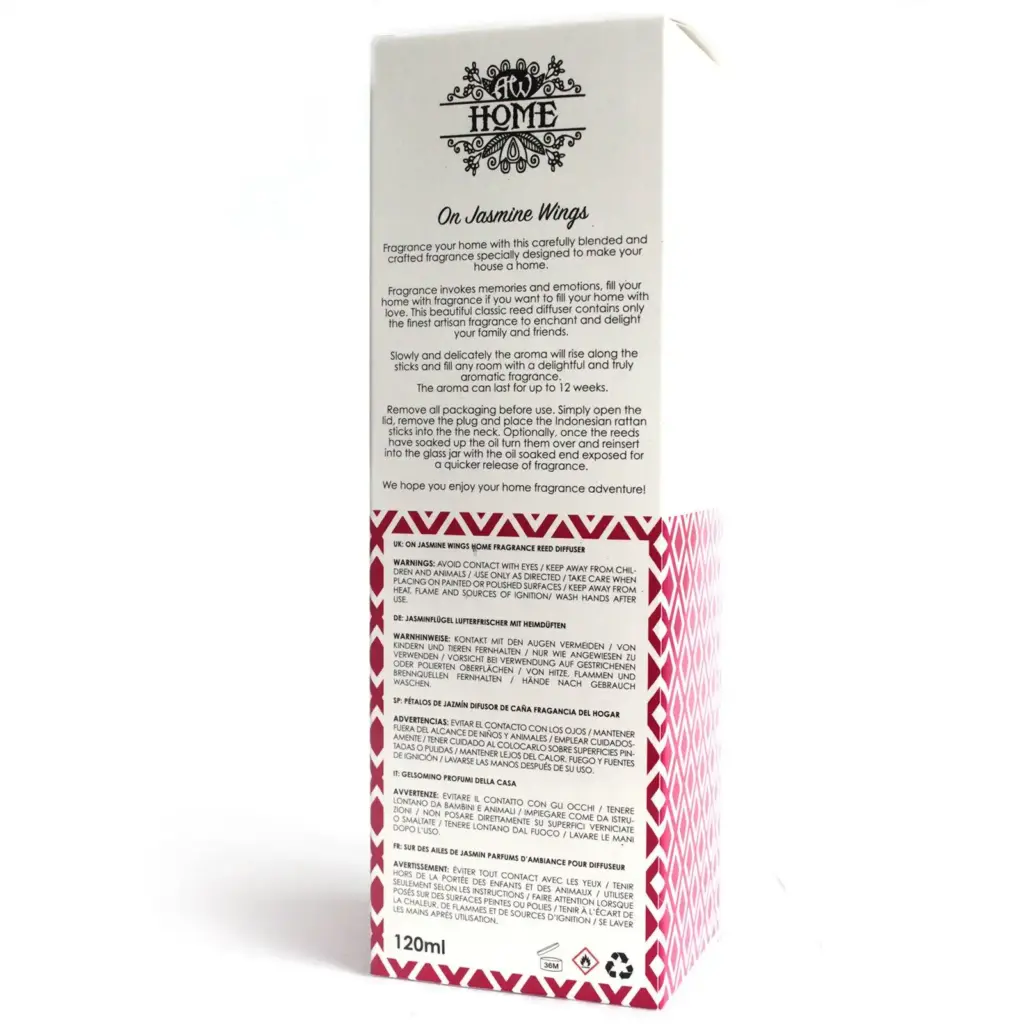 120ml Reed Diffuser – On Jasmine Wings | www.artisangoods.co.uk 5