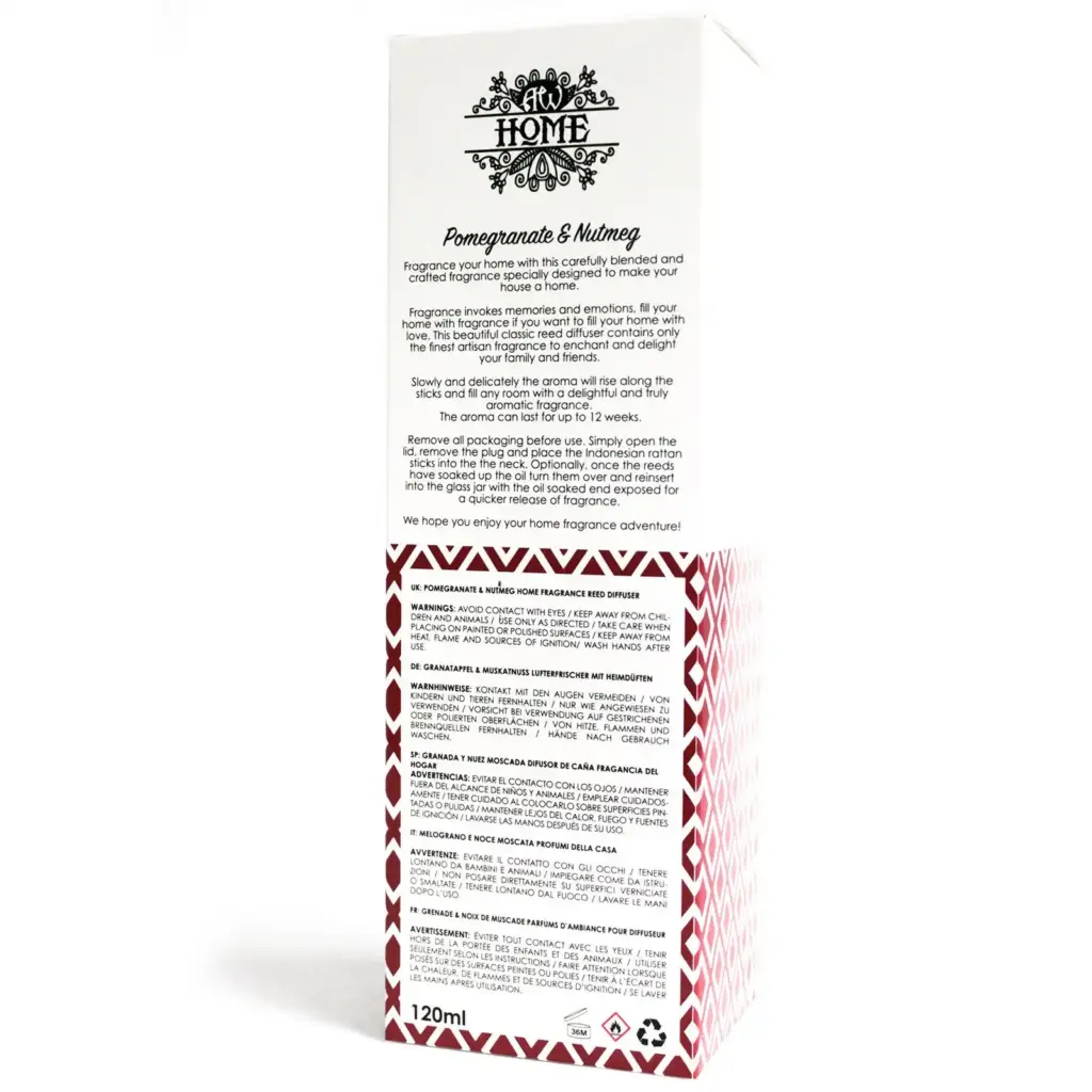 120ml Reed Diffuser – Pomegranate & Nutmeg | www.artisangoods.co.uk 5 120ml Reed Diffuser – Pomegranate & Nutmeg | www.artisangoods.co.uk 5
