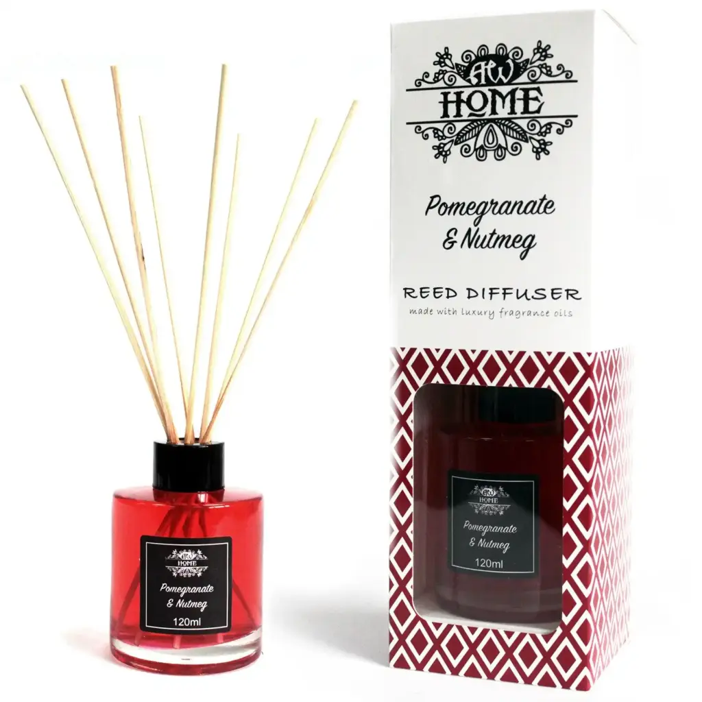 120ml Reed Diffuser –  Pomegranate & Nutmeg | www.artisangoods.co.uk
