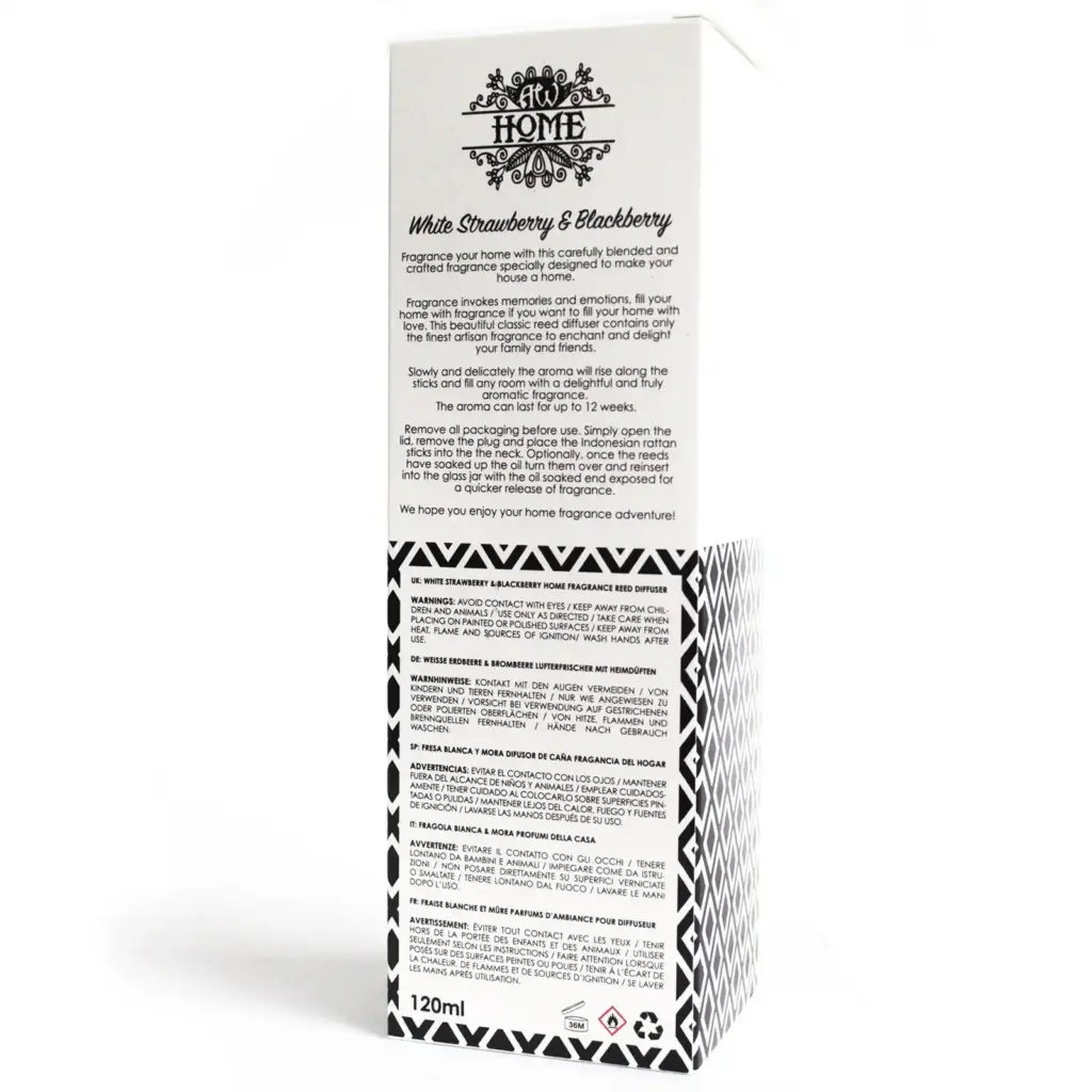 120ml Reed Diffuser – White Strawberry & Blackberry | www.artisangoods.co.uk 2 120ml Reed Diffuser – White Strawberry & Blackberry | www.artisangoods.co.uk 2