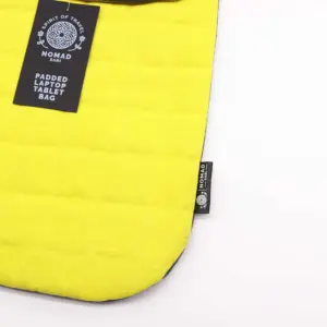 13 inch Laptop Padded Pouch – Crazy Yellow – 14oz Stonewash | www.artisangoods.co.uk 3