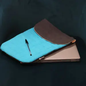 13 inch Laptop Padded Pouch – Crazy Yellow – 14oz Stonewash | www.artisangoods.co.uk 14