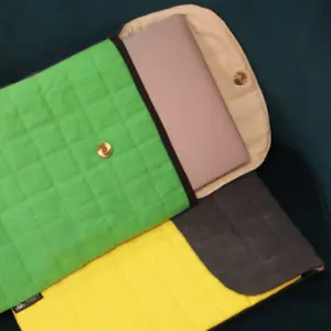 13 inch Laptop Padded Pouch – Crazy Yellow – 14oz Stonewash | www.artisangoods.co.uk 11