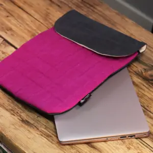 13 inch Laptop Padded Pouch – Crazy Yellow – 14oz Stonewash | www.artisangoods.co.uk 10