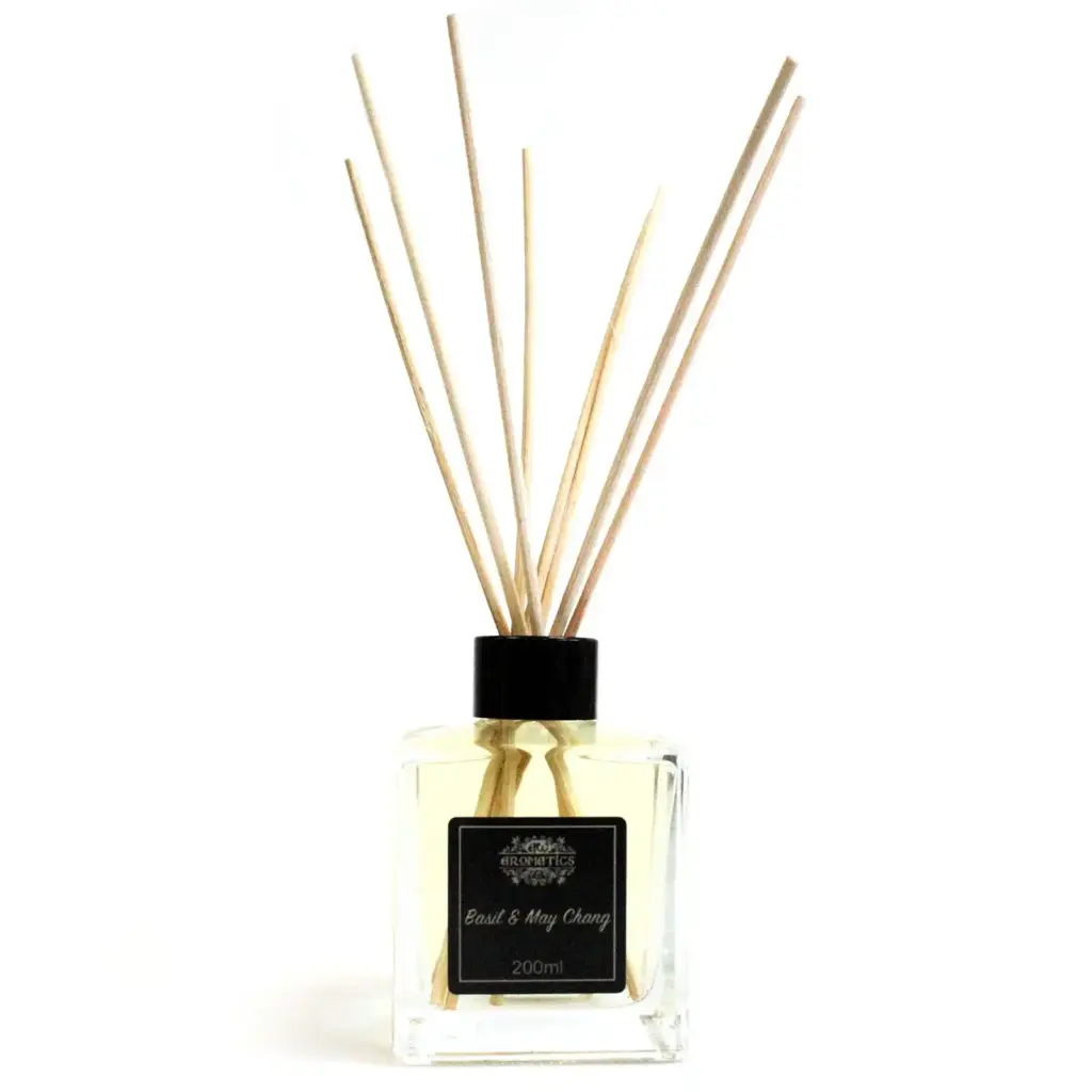 200ml Basil & Maychang Essential Oil Reed Diffuser | www.artisangoods.co.uk 2