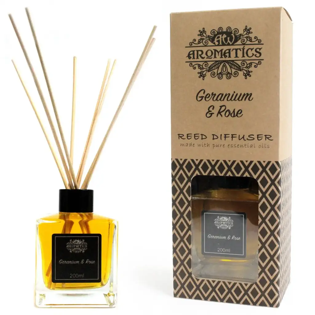 200ml Geranium & Rose Essential Oil Reed Diffuser | www.artisangoods.co.uk 2 200ml Geranium & Rose Essential Oil Reed Diffuser | www.artisangoods.co.uk 2