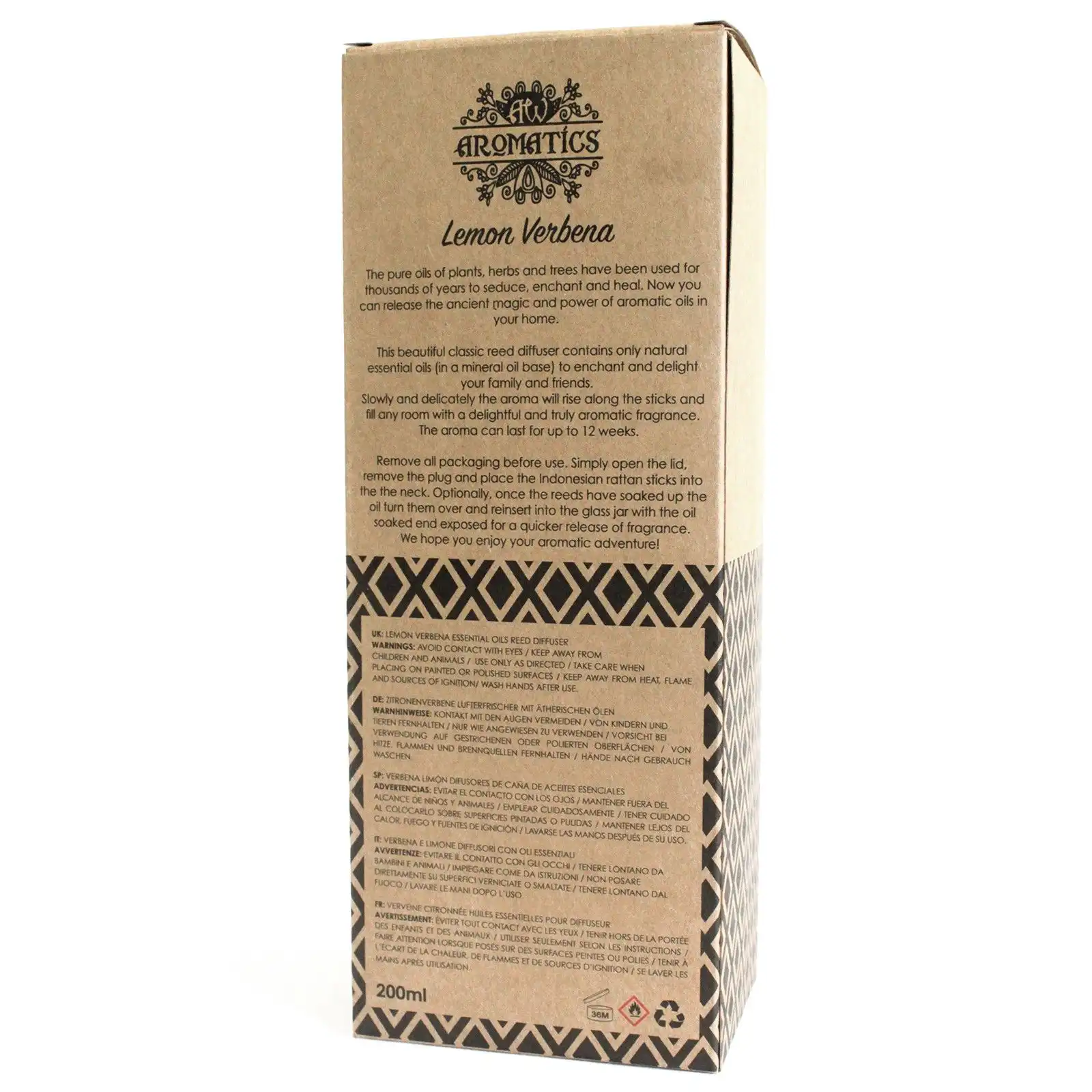 200ml Lemon Verbena Essential Oil Reed Diffuser | www.artisangoods.co.uk 4 200ml Lemon Verbena Essential Oil Reed Diffuser | www.artisangoods.co.uk 3