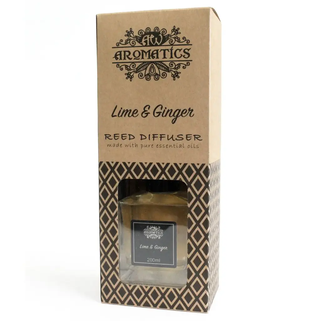 200ml Lime & Ginger Essential Oil Reed Diffuser | www.artisangoods.co.uk 3