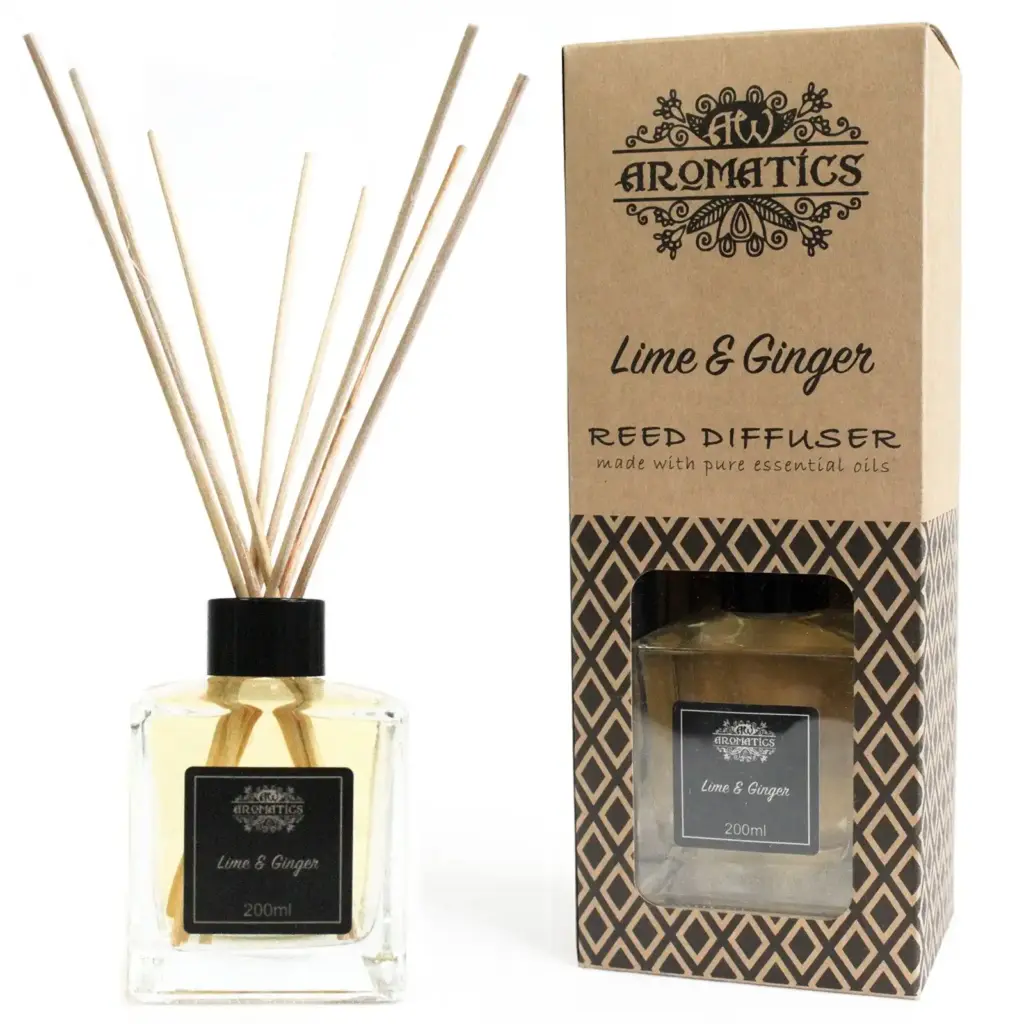 200ml Lime & Ginger Essential Oil Reed Diffuser | www.artisangoods.co.uk