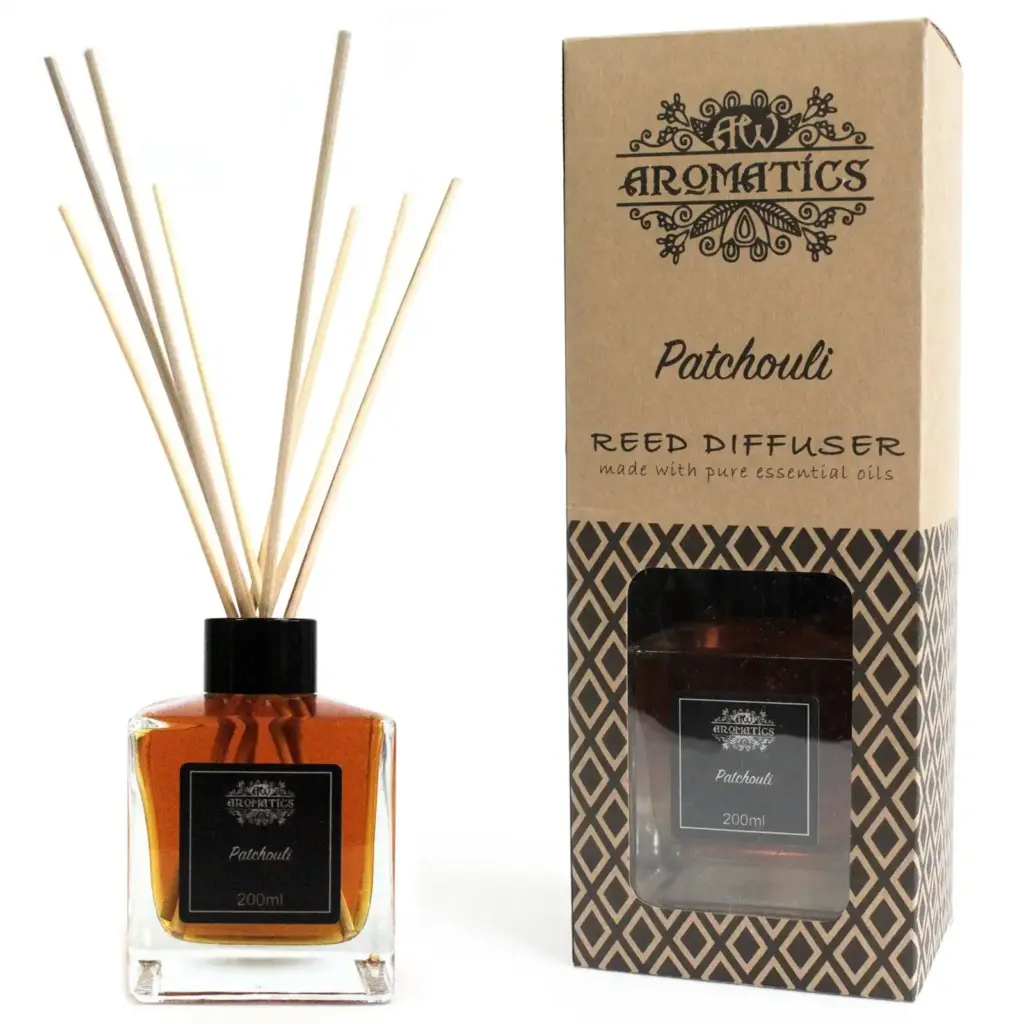 200ml Patchouli Essential Oil Reed Diffuser | www.artisangoods.co.uk