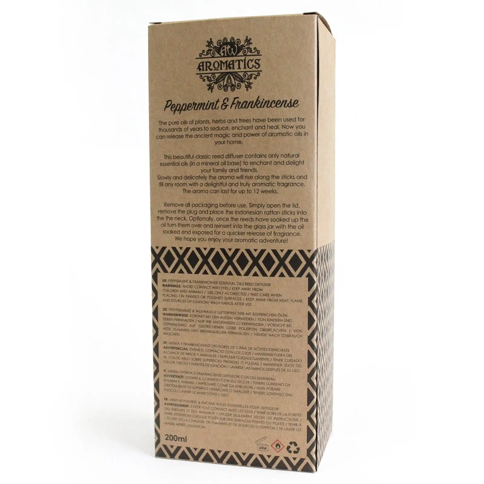 200ml Peppermint & Frankincense Essential Oil Reed Diffuser | www.artisangoods.co.uk 5 200ml Peppermint & Frankincense Essential Oil Reed Diffuser | www.artisangoods.co.uk 4