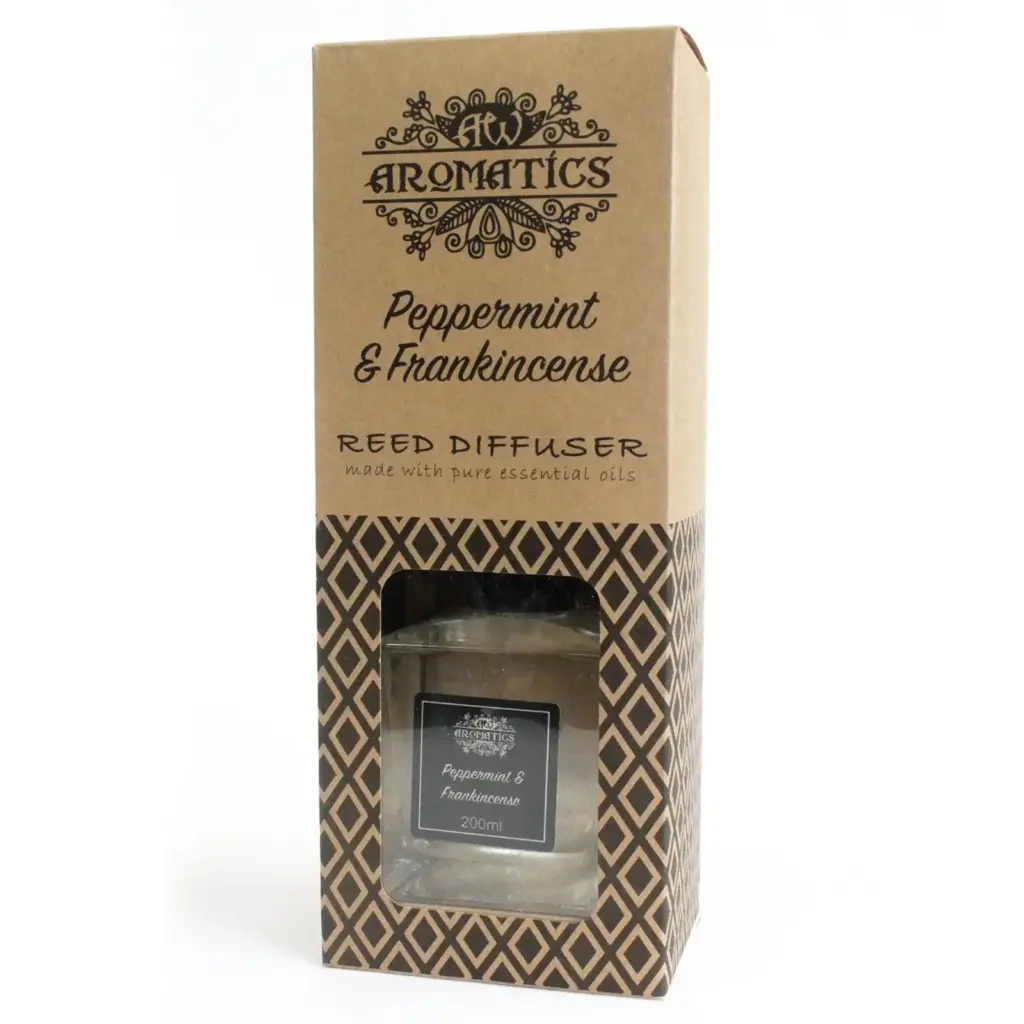 200ml Peppermint & Frankincense Essential Oil Reed Diffuser | www.artisangoods.co.uk 3