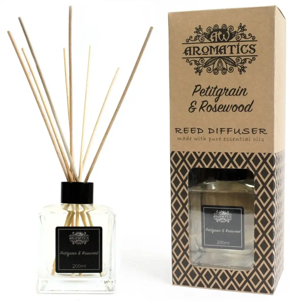 200ml Petitgrain & Rosewood Essential Oil Reed Diffuser | www.artisangoods.co.uk