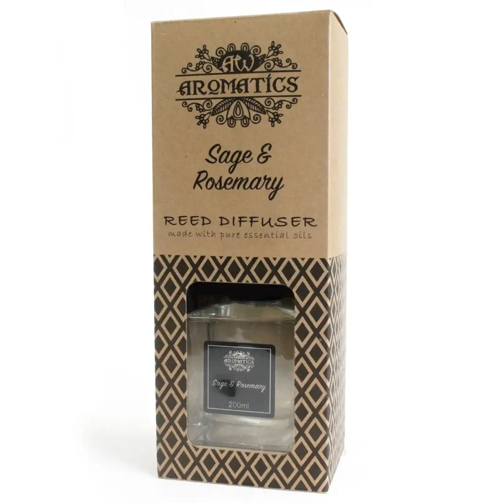 200ml Sage & Rosemary Essential Oil Reed Diffuser | www.artisangoods.co.uk 3
