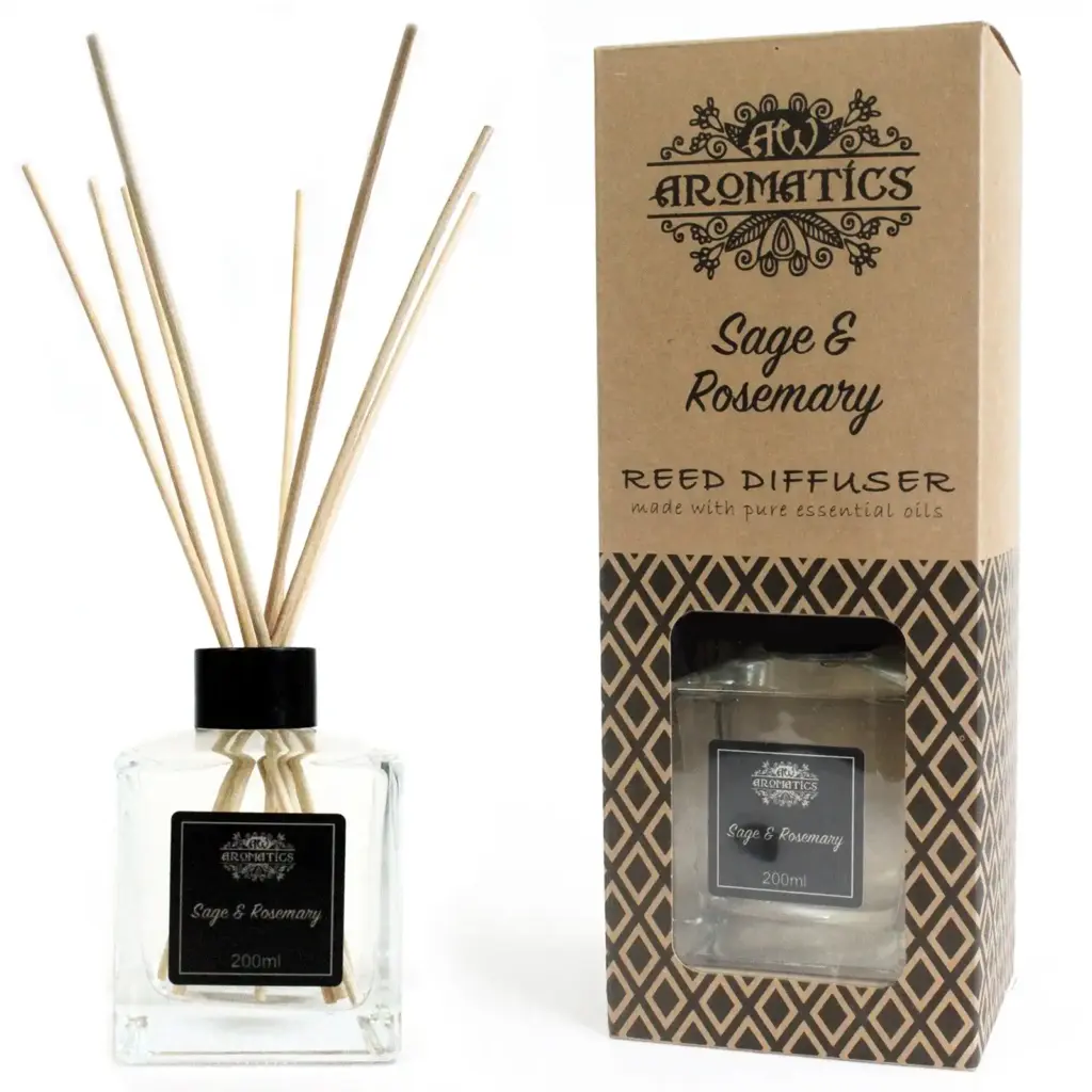 200ml Sage & Rosemary Essential Oil Reed Diffuser | www.artisangoods.co.uk