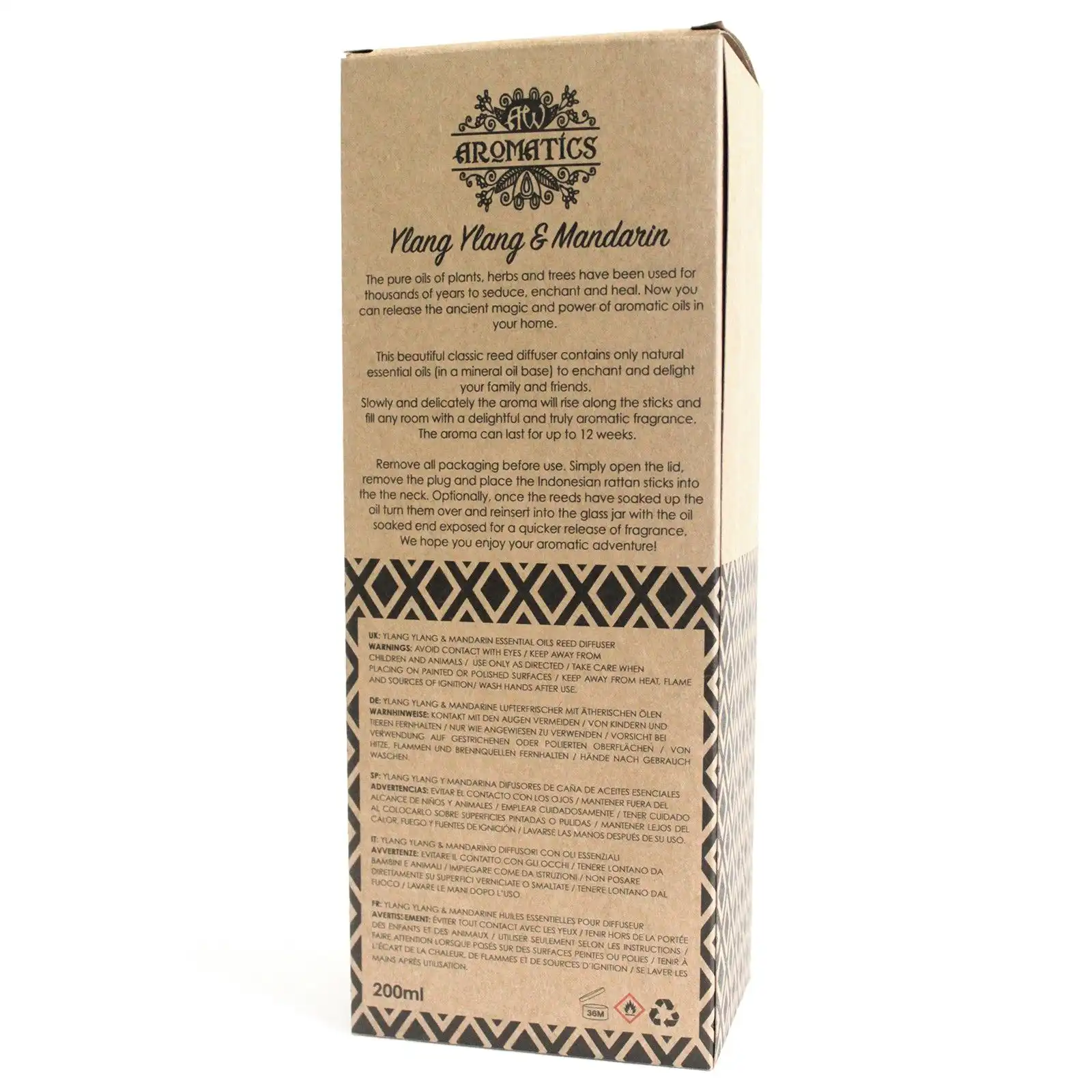 200ml Ylang Ylang & Mandarin Essential Oil Reed Diffuser | www.artisangoods.co.uk 4 200ml Ylang Ylang & Mandarin Essential Oil Reed Diffuser | www.artisangoods.co.uk 3