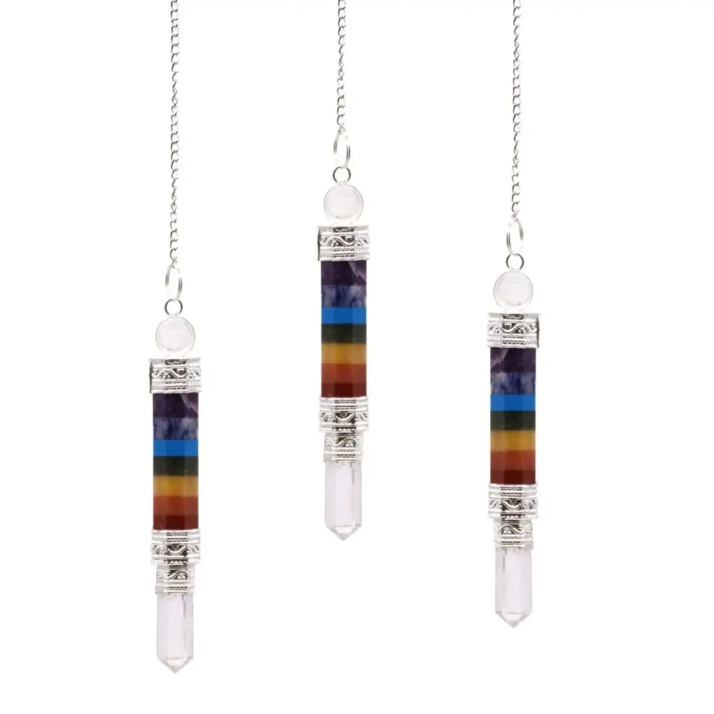 7 Charka 3 Piece Joint Pendulum | www.artisangoods.co.uk