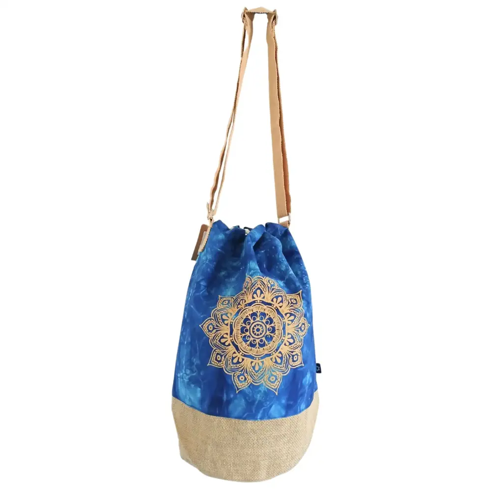 All Natural Backpack – Blue Stonewash – Mandala | www.artisangoods.co.uk 2