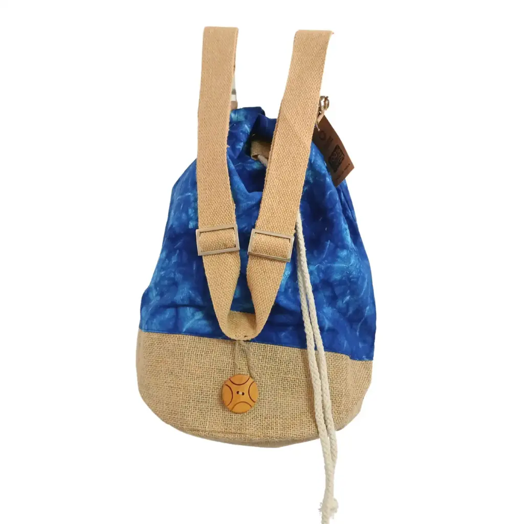 All Natural Backpack – Blue Stonewash – Mandala | www.artisangoods.co.uk