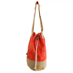 All Natural Backpack – Orange Stonewash – Namaste Hand | www.artisangoods.co.uk 1
