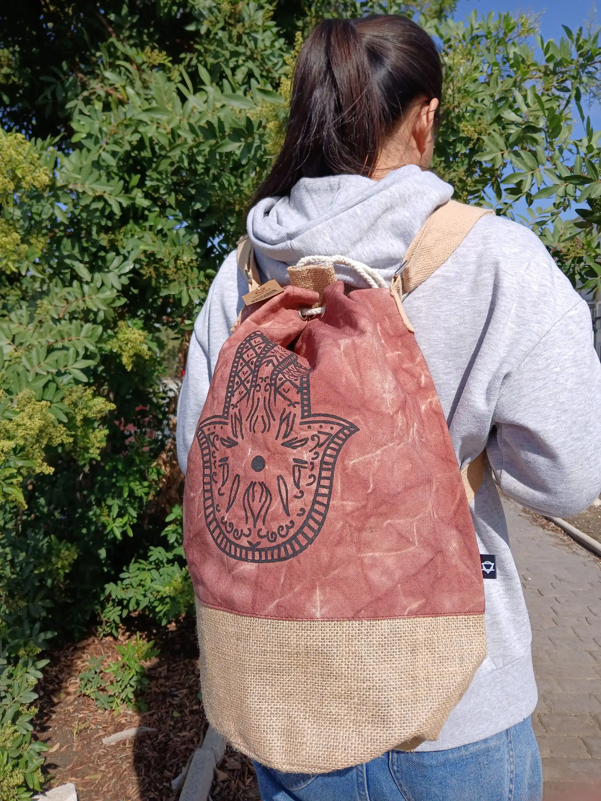 All Natural Backpack – Terracotta Stonewash – Hamsa | www.artisangoods.co.uk 4 All Natural Backpack – Terracotta Stonewash – Hamsa | www.artisangoods.co.uk 3