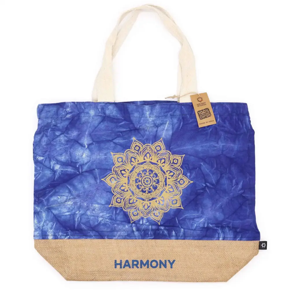 All Natural Bag – Blue Stonewash – Mandala – Harmony | www.artisangoods.co.uk All Natural Bag – Blue Stonewash – Mandala – Harmony | www.artisangoods.co.uk