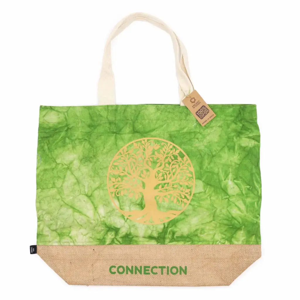 All Natural Bag – Green Stonewash – Tree of Life – Connection | www.artisangoods.co.uk All Natural Bag – Green Stonewash – Tree of Life – Connection | www.artisangoods.co.uk
