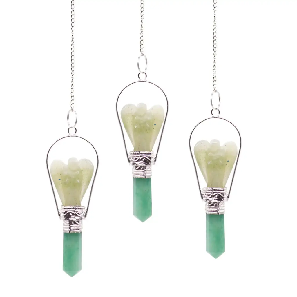 Angel Pendulum with Ring- Green Adventurine | www.artisangoods.co.uk