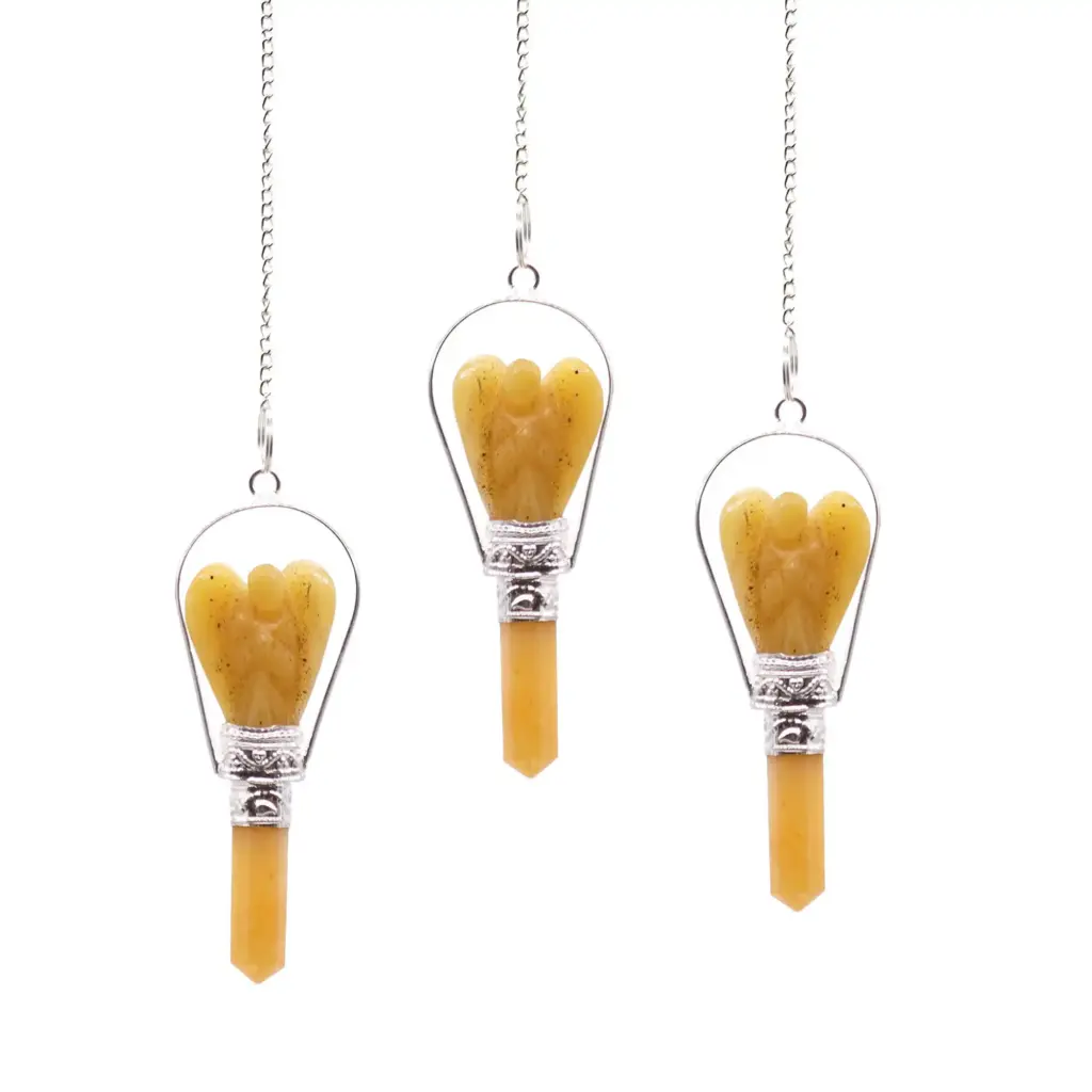 Angel Pendulum with Ring- Yellow Quartz | www.artisangoods.co.uk