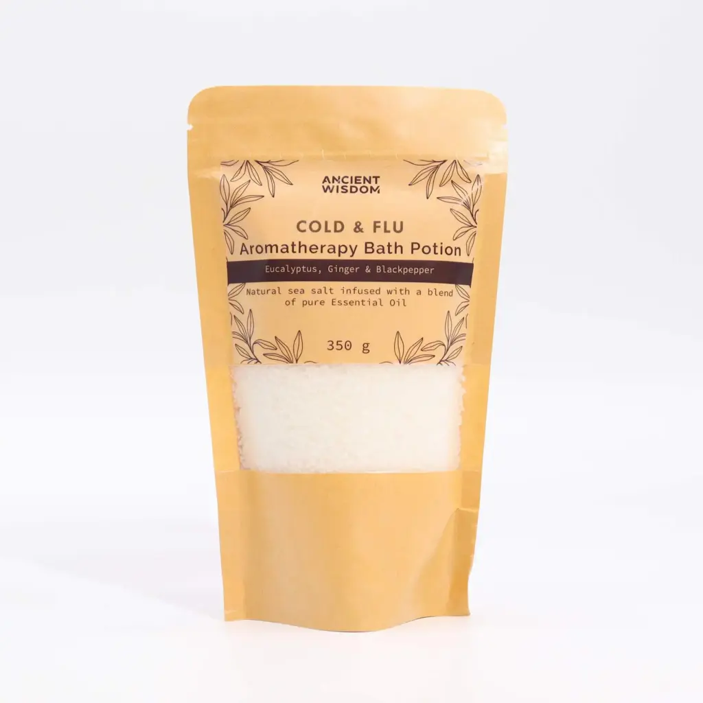 Aromatherapy Bath Potion in Kraft Bag 350g – Colds & Flu | www.artisangoods.co.uk