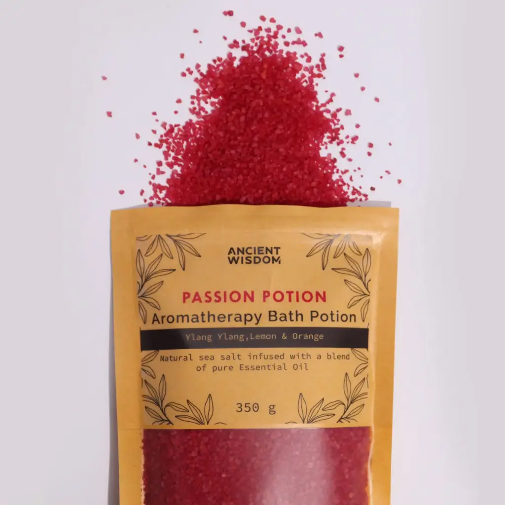 Aromatherapy Bath Potion in Kraft Bag 350g – Passion | www.artisangoods.co.uk