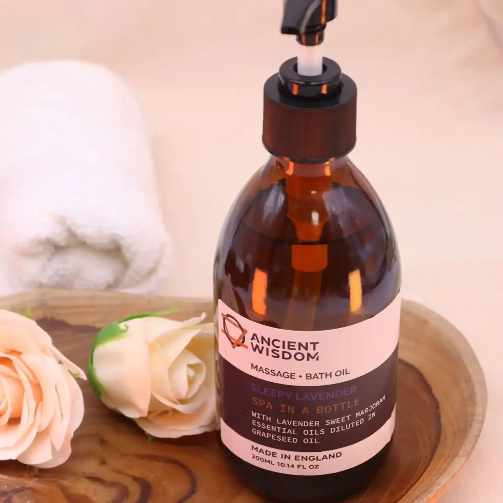 Aromatherapy Massage and Bath Oil – Sleepy Lavender 300ml | www.artisangoods.co.uk 2