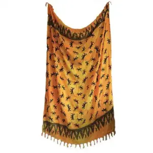 Bali Gecko Sarongs – Yellow | www.artisangoods.co.uk 2