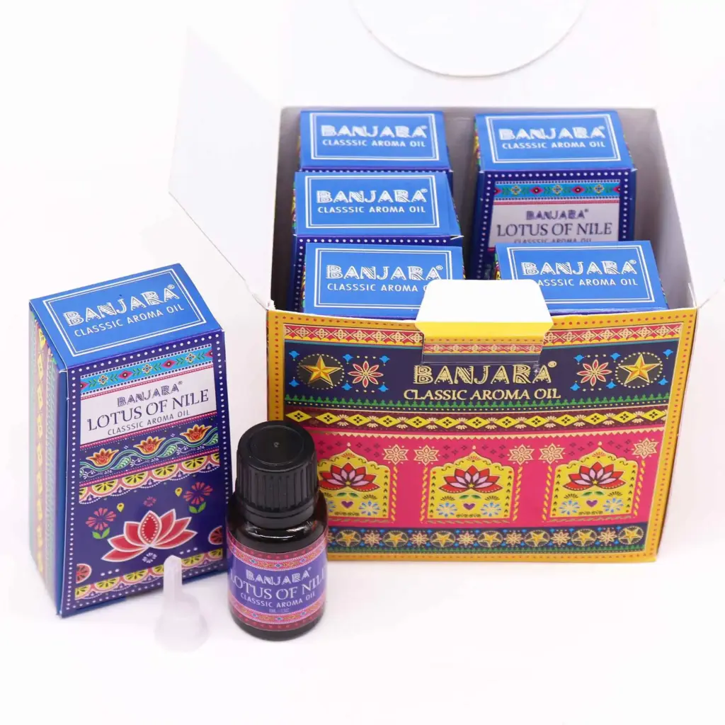 Banjara Indian Fragrance Oil 10ml – Lotus of the Nile | www.artisangoods.co.uk