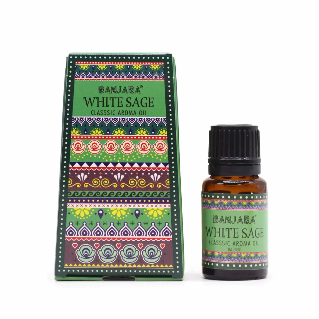 Banjara Indian Fragrance Oil 10ml – White Sage | www.artisangoods.co.uk