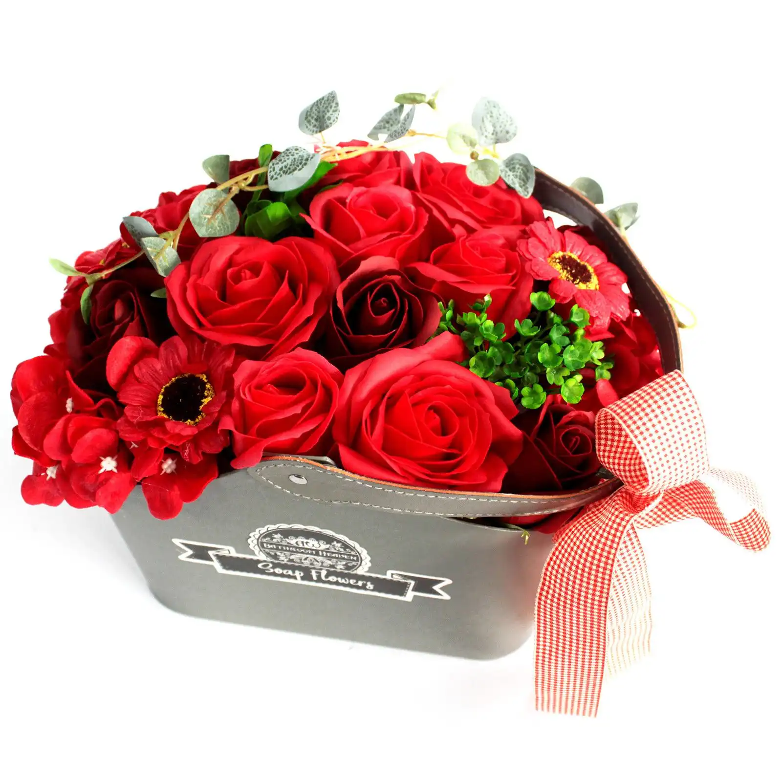Basket Soap Flower Bouquet – Red | www.artisangoods.co.uk 4 Basket Soap Flower Bouquet – Red | www.artisangoods.co.uk 3