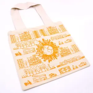 Big Cotton Shopping Bag – 38x42cm – City Life – 10oz | www.artisangoods.co.uk 2