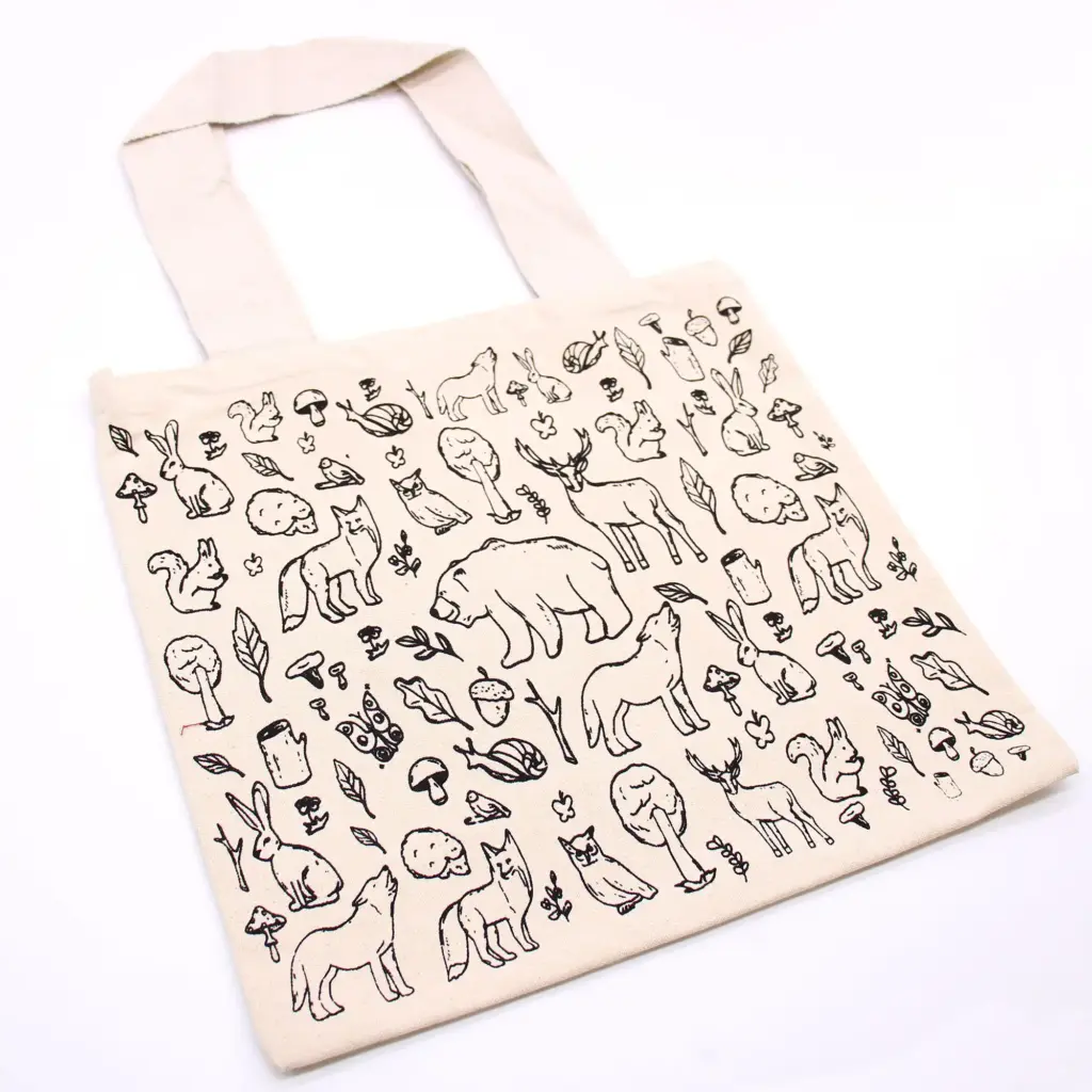 Big Cotton Shopping Bag – 38x42cm – Forest Life – 10oz | www.artisangoods.co.uk 3 Big Cotton Shopping Bag – 38x42cm – Forest Life – 10oz | www.artisangoods.co.uk 3