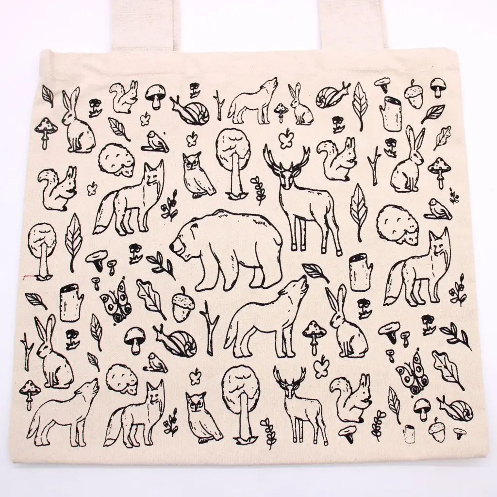 Big Cotton Shopping Bag – 38x42cm – Forest Life – 10oz | www.artisangoods.co.uk 2 Big Cotton Shopping Bag – 38x42cm – Forest Life – 10oz | www.artisangoods.co.uk 2