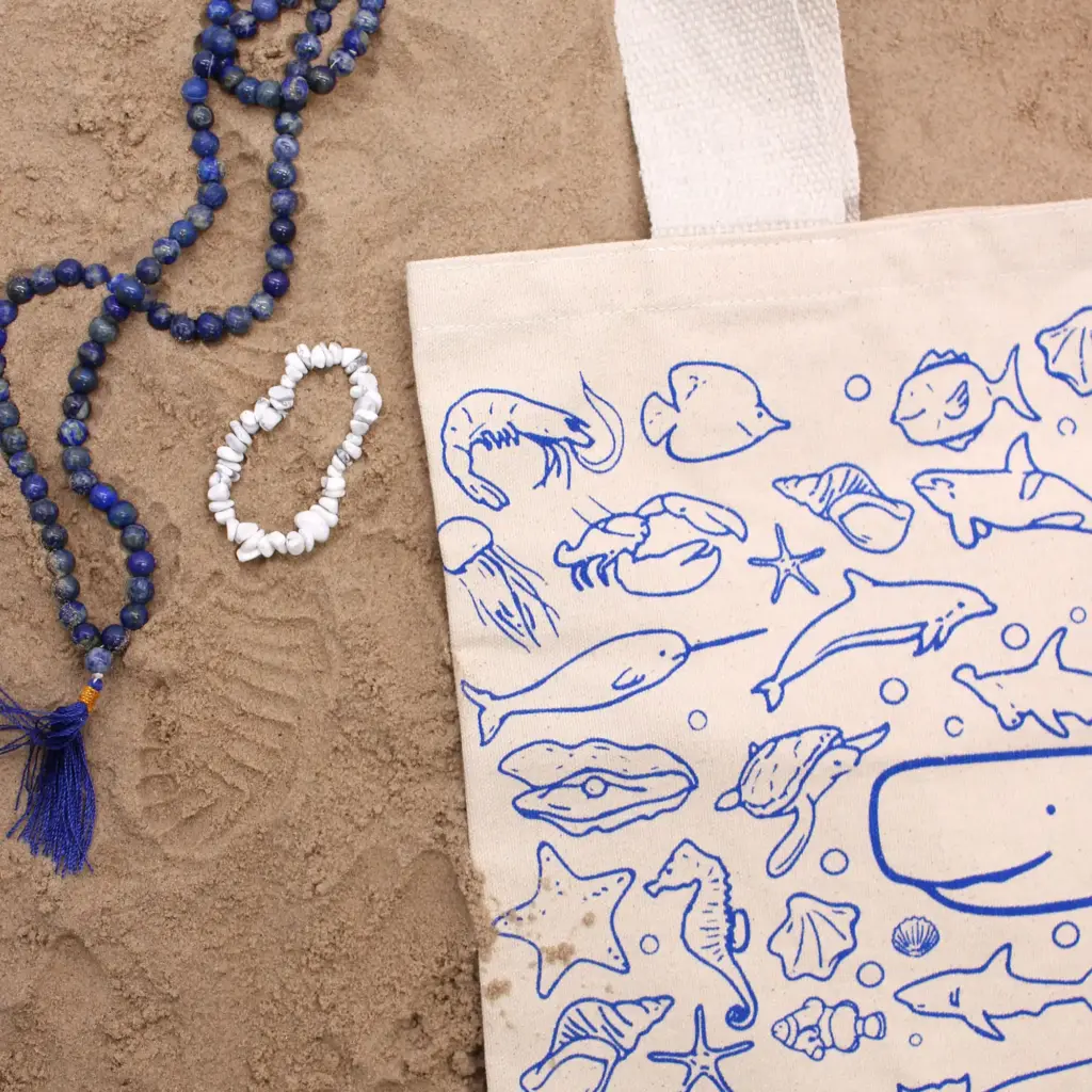 Big Cotton Shopping Bag – 38x42cm – Sea Life – 10oz | www.artisangoods.co.uk 6